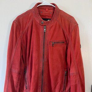 Mens genuine leather jacket